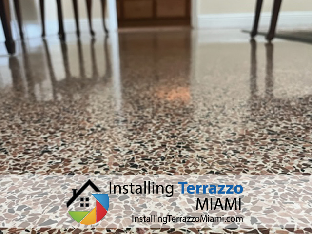 New Terrazzo Floor Installing